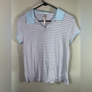 Polo Jeans company. Ralph Lauren women’s polo shirt - striped red blue sz large